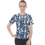 Easter bunny pattern Women s Sport Raglan T-Shirt