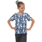 Easter bunny pattern Kids  Mesh Piece T-Shirt