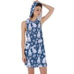 Easter bunny pattern Racer Back Hoodie Dress