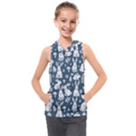 Easter bunny pattern Kids  Sleeveless Hoodie