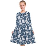 Easter bunny pattern Kids  Midi Sailor Dress