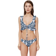 Low Cut Ruffle Edge Bikini Set 
