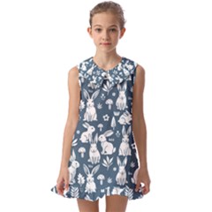 Kids  Pilgrim Collar Ruffle Hem Dress 