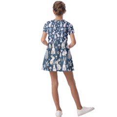 Kids  Short Sleeve Pinafore Style Dress 