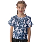 Easter bunny pattern Kids  Cut Out Flutter Sleeves