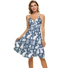 Sleeveless Tie Front Chiffon Dress 