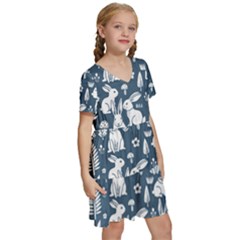 Kids  Short Sleeve Tiered Mini Dress 