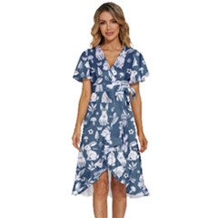 Women s Kimono Wrap Satin Dress 