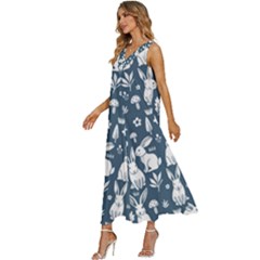 V-Neck Sleeveless Wide Leg Pants Overalls 