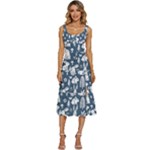 Easter bunny pattern Women s Sleeveless Corset Midi Dress