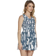 Sleeveless High Waist Mini Dress 