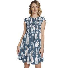 Cap Sleeve High Waist Dress 