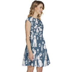 Cap Sleeve High Waist Dress 