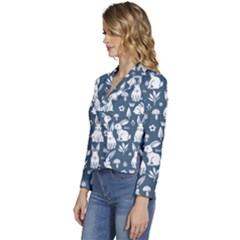 Women s Long Sleeve Revers Collar Cropped Jacket 