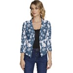 Easter bunny pattern Women s Casual 3/4 Sleeve Spring Jacket