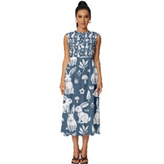 Sleeveless Round Neck Midi Dress 