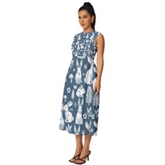 Sleeveless Round Neck Midi Dress 
