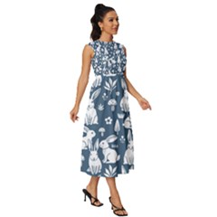 Sleeveless Round Neck Midi Dress 