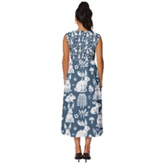Sleeveless Round Neck Midi Dress 