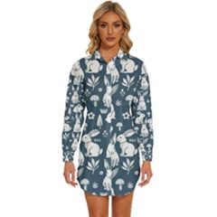 Womens Long Sleeve Shirt Dress 