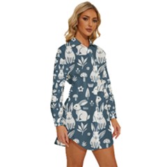 Womens Long Sleeve Shirt Dress 