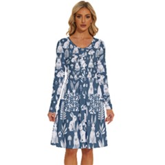 Long Sleeve Dress With Pocket 