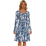 Easter bunny pattern Long Sleeve Dress With Pocket