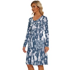 Long Sleeve Dress With Pocket 