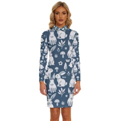 Long Sleeve Shirt Collar Bodycon Dress 