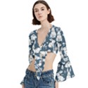 Trumpet Sleeve Cropped Top 