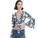 Trumpet Sleeve Cropped Top 