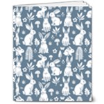 Easter bunny pattern 8  x 10  Softcover Notebook