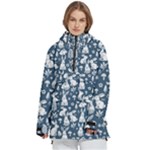 Easter bunny pattern Women s Pullover Zip Ski and Snowboard Waterproof Breathable Jacket