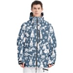 Easter bunny pattern Men s Multi Pockets Zip Ski and Snowboard Waterproof Breathable Jacket