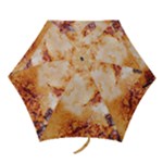 Burnt paper texture print design Mini Folding Umbrellas