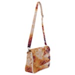 Burnt paper texture print design Shoulder Bag with Back Zipper