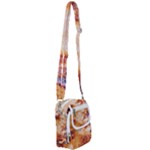 Burnt paper texture print design Shoulder Strap Belt Bag