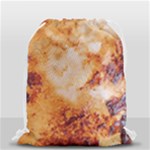 Burnt paper texture print design Drawstring Bag (Small)