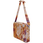 Burnt paper texture print design Cross Body Office Bag
