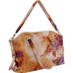 Burnt paper texture print design Canvas Crossbody Bag