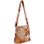 Burnt paper texture print design Zipper Messenger Bag