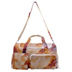 Burnt paper texture print design Sports Gym Duffle Bag with Shoe Compartment