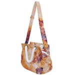 Burnt paper texture print design Rope Handles Shoulder Strap Bag