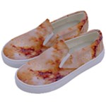Burnt paper texture print design Kids  Canvas Slip Ons