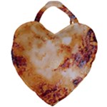 Burnt paper texture print design Giant Heart Shaped Tote
