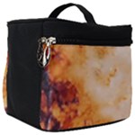 Burnt paper texture print design Make Up Travel Bag (Large)