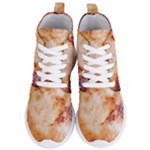 Burnt paper texture print design Women s Lightweight High Top Sneakers