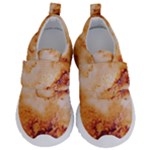Burnt paper texture print design Kids  Velcro No Lace Shoes