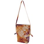 Burnt paper texture print design Folding Shoulder Bag