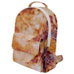Burnt paper texture print design Flap Pocket Backpack (Small)